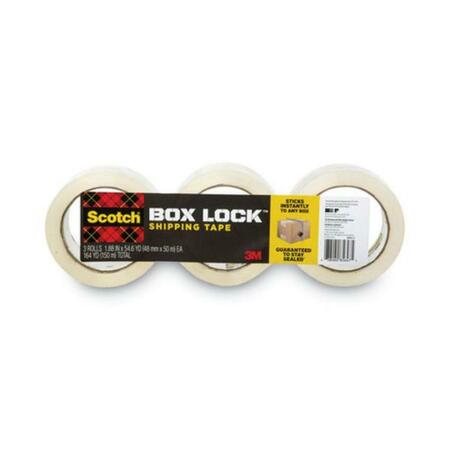 DEFENSEGUARD 1.88 in. x 54.6 Yard Box Lock Packaging Tape, Clear, 3PK DE3750904